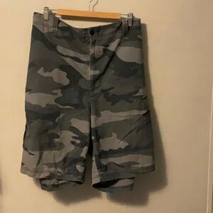 Gray and Black Cargo Shorts Urban Style